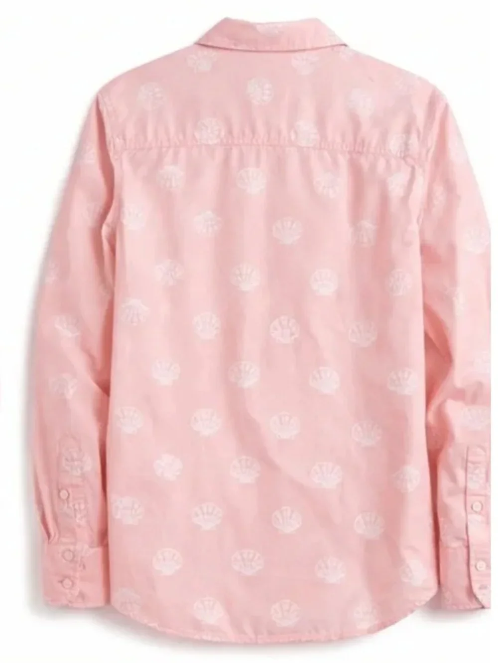 J. Crew Sea Shell Print 100% cotton button down shirt coastal Beach Extra Large - Picture 9 of 10